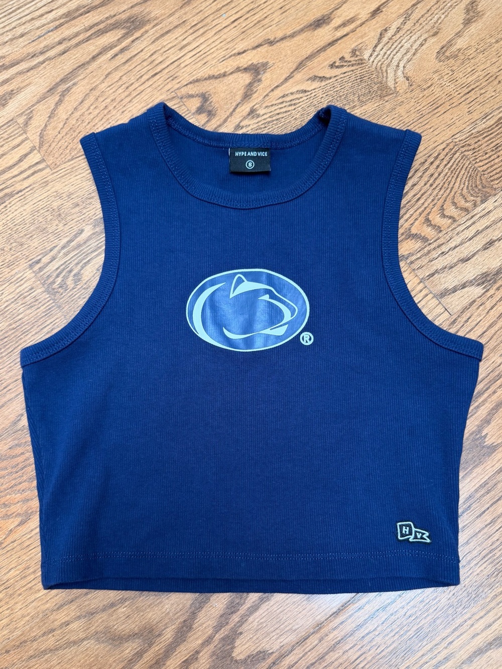 Penn State Logo Crop Tank Top by Hyped & Vice Small